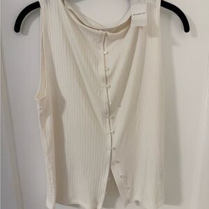 Abercrombie & Fitch Ivory Button-Down Blouse